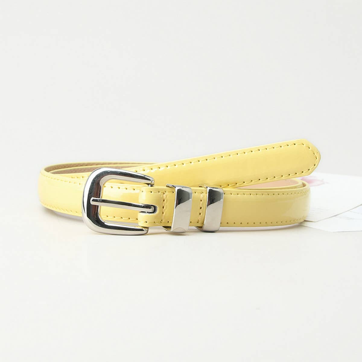 Cwabe0927_Simple Candy Color Thin Belt