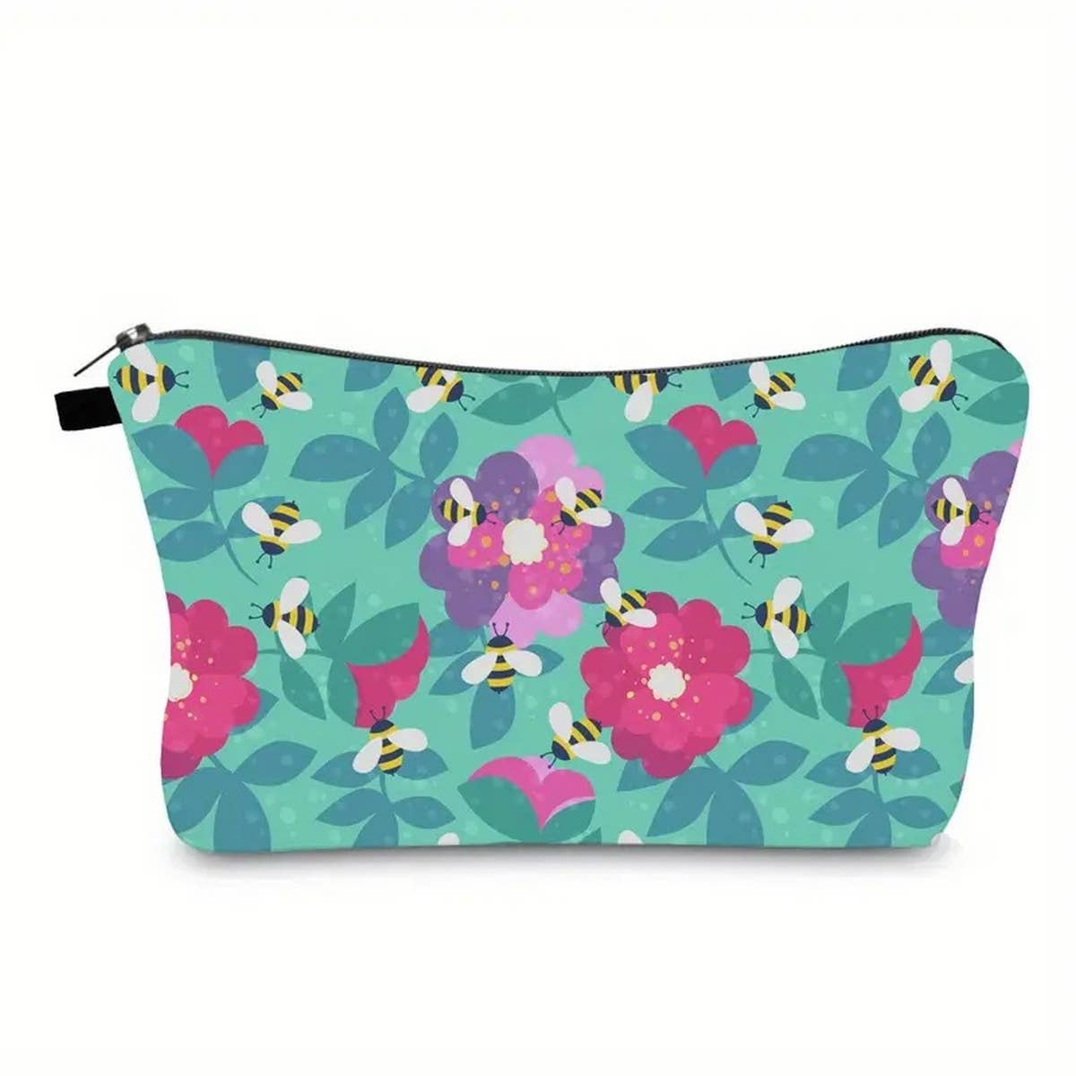 BEE PATTERN DOUBLE SIDED PRINTED COSMETIC BAG_CWAB2258