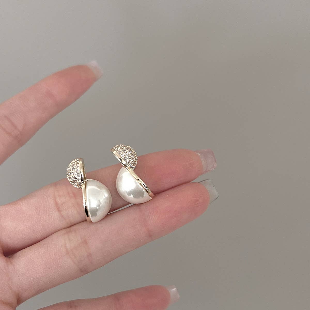 PERSONALIZED SPLICING PEARL EARRINGS_CWAJE2032