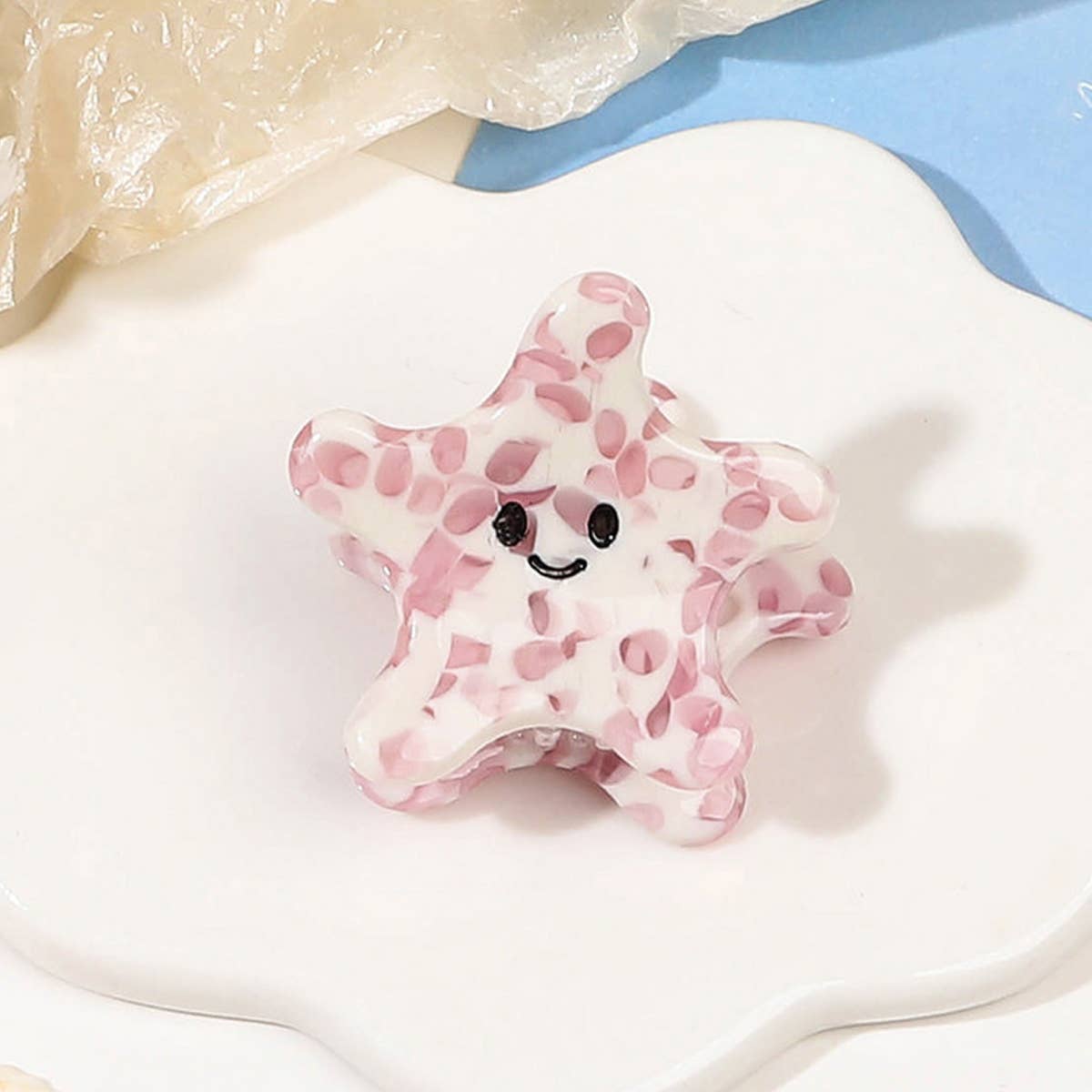 CUTE OCEAN STARFIS SEA SNAIL SMALL ACETATE HAIR CLAW CLIPS