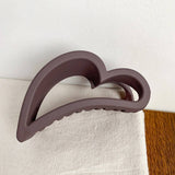 Heart Morandi Color Simple Hollow Hairpin