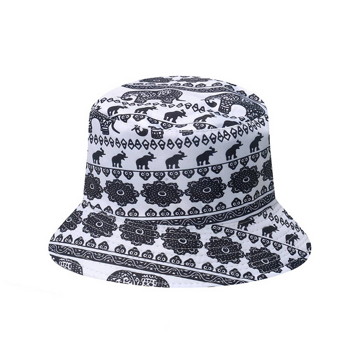 PLAY SUN PROTECTION PRINTED ELEPHANT BUCKET HAT_CWAH1562