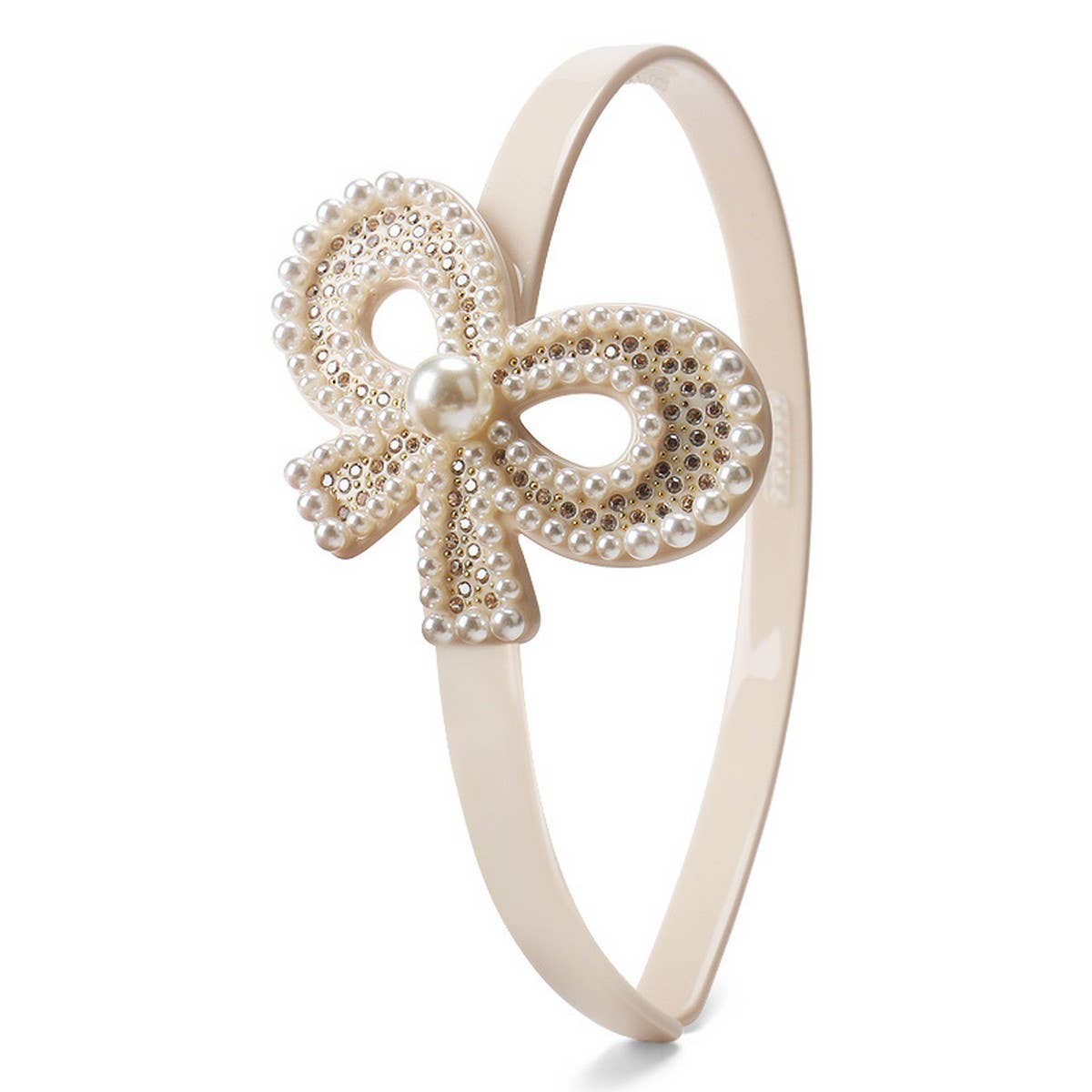 FASHION ACETATE PEARL BOW HAIRBAND HAIRPIN_CWAHA4370