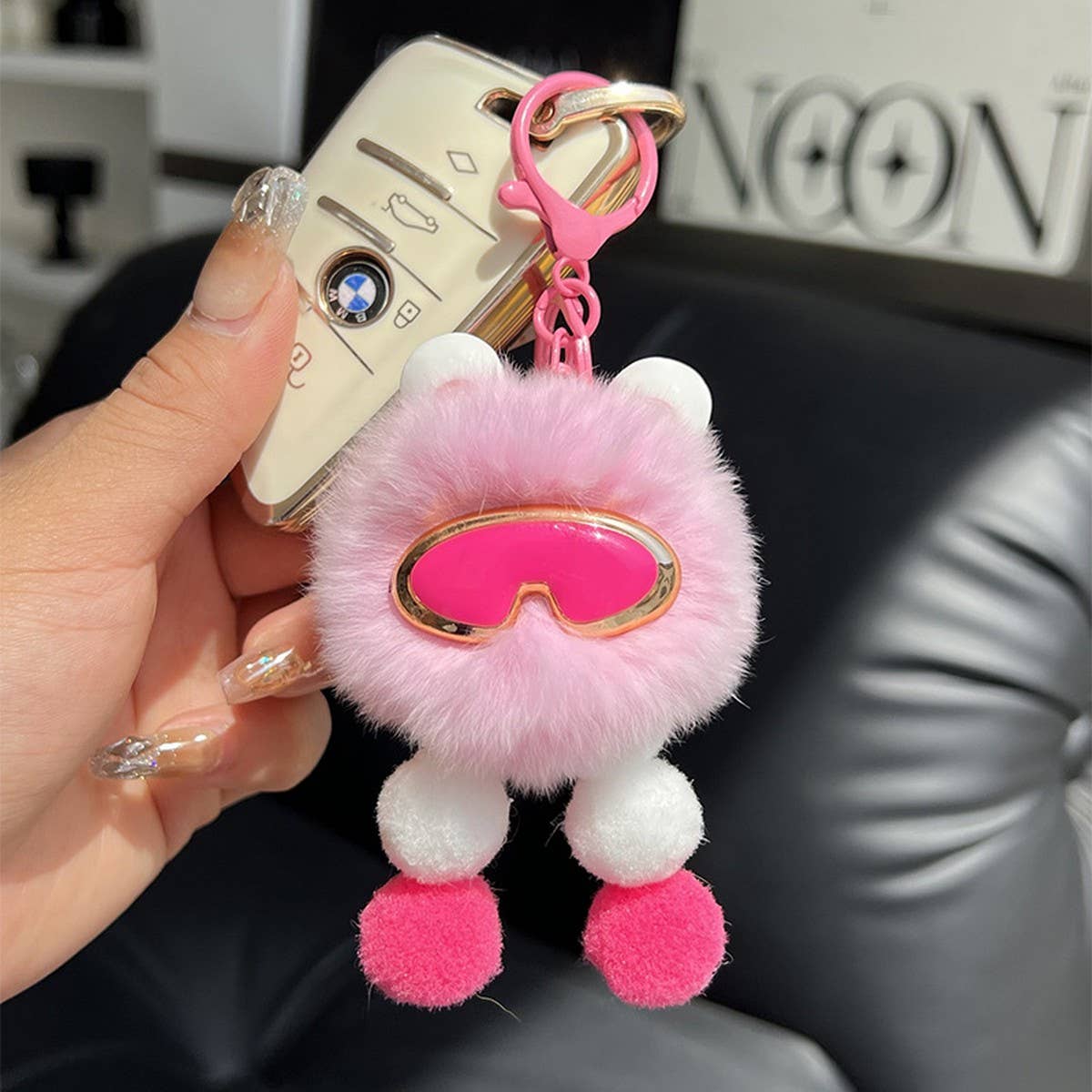CUTE PLUSH ROBOT CAR KEYCHAIN BAG PENDANT GIFT_CWMM2553
