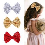 SEQUINED HANDMADE CHILDRENS BOW HAIRPIN_CWAHA2355