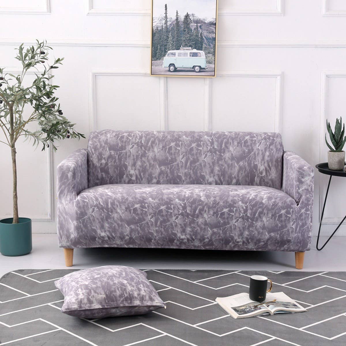 NORDIC STYLE SOFA COVER STRETCH NON SLIP FIT_CWMM8310