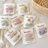 Fabric Flower Hair Clip Elegant Side Bang Pin_Cwaha08325
