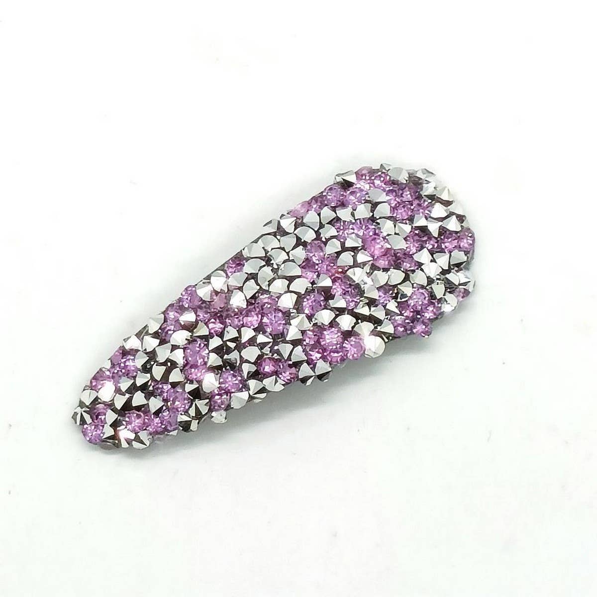 FRESH SWEET SILVER FULL RHINESTONE TEARDROP CLIP_CWAHA6362