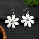 NEW FASHION ACRYLIC FLOWER WHITE SHELL EARRINGS_CWMM4275
