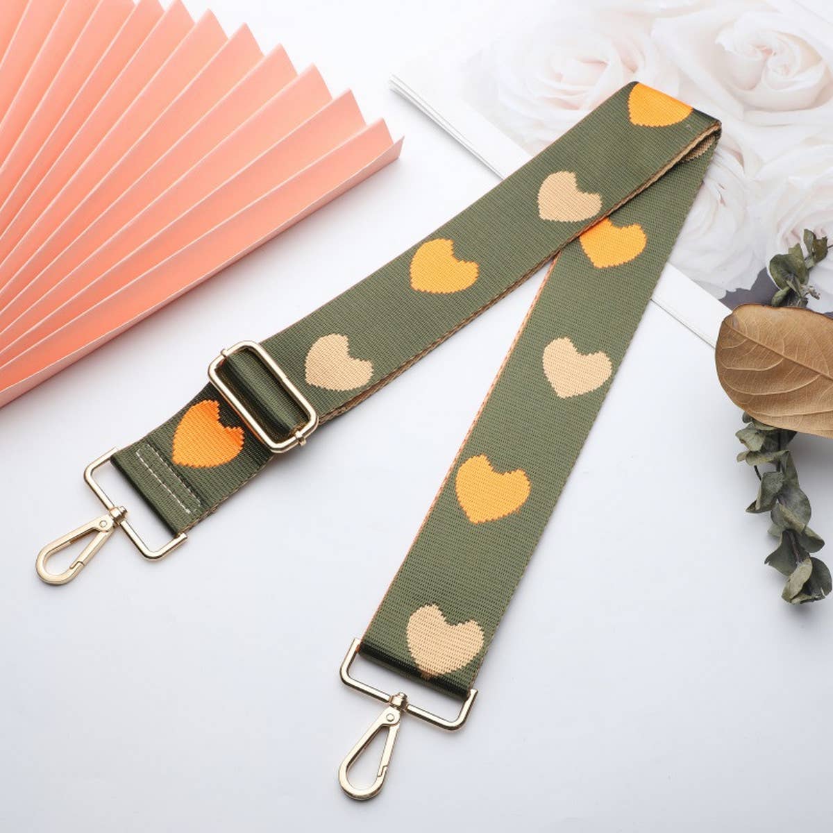 Women Simple Heart-Shaped Adjustable Bag Strap_Cwmm0391