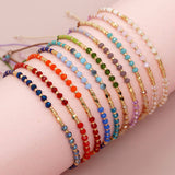 GRADIENT COLOR CRYSTAL FLAT BEAD BRACELET_CWMM3816