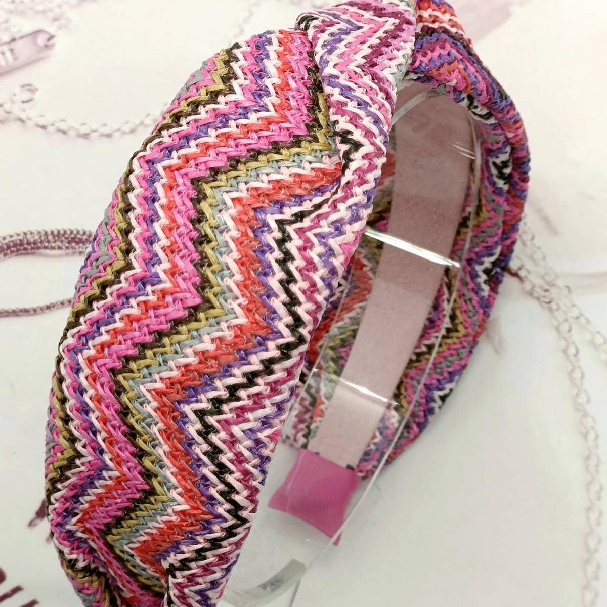 BEST SELLING PP STRAW WOVEN KNOT HEADBAND_CWAHA6325