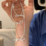 Versatile And Fairy Bow Pendant Delicate Necklace