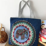 RETRO EMBROIDERED KNITTED BAG SHOULDER TOTE BAG_CWAB1669