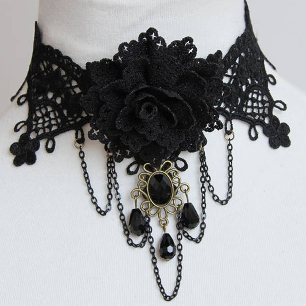 HALLOWEEN FLOWER COURT LADIES SHORT NECKLACE COLLAR_CWMM0159