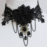 HALLOWEEN FLOWER COURT LADIES SHORT NECKLACE COLLAR_CWMM0159