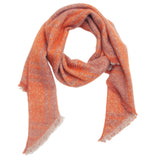 JACQUARD GRID ANGLED SCARF WINTER LOOP YARN WRAP_CWASC0159