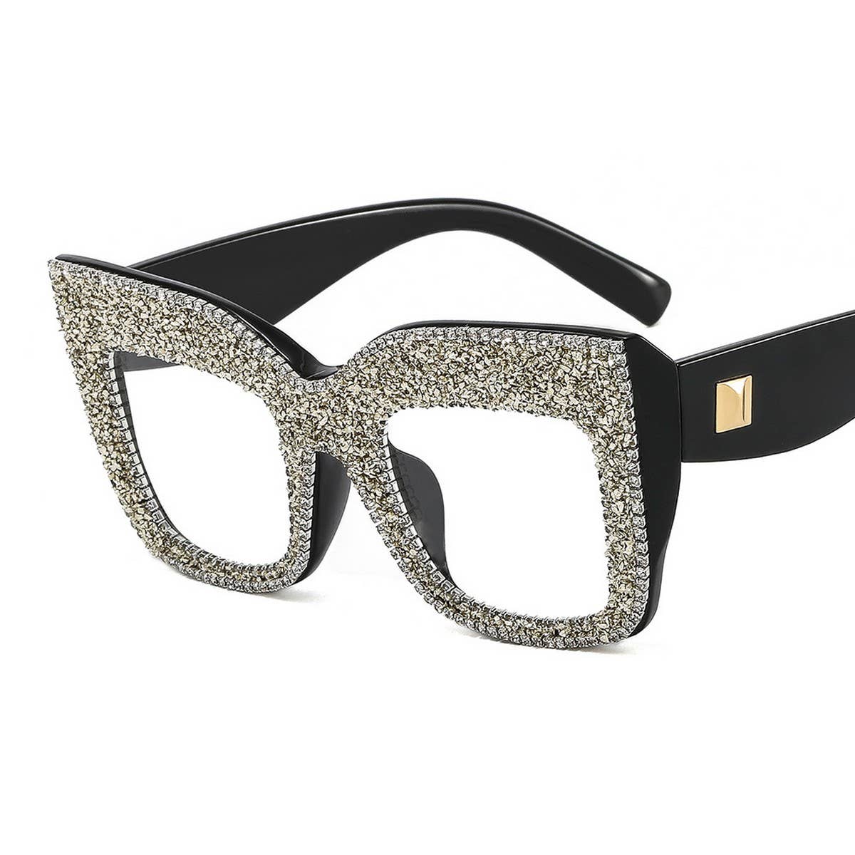 CATS EYE RIVET GLASSES FRAME WITH RHINESTONES_CWASG0756