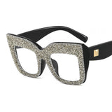 CATS EYE RIVET GLASSES FRAME WITH RHINESTONES_CWASG0756