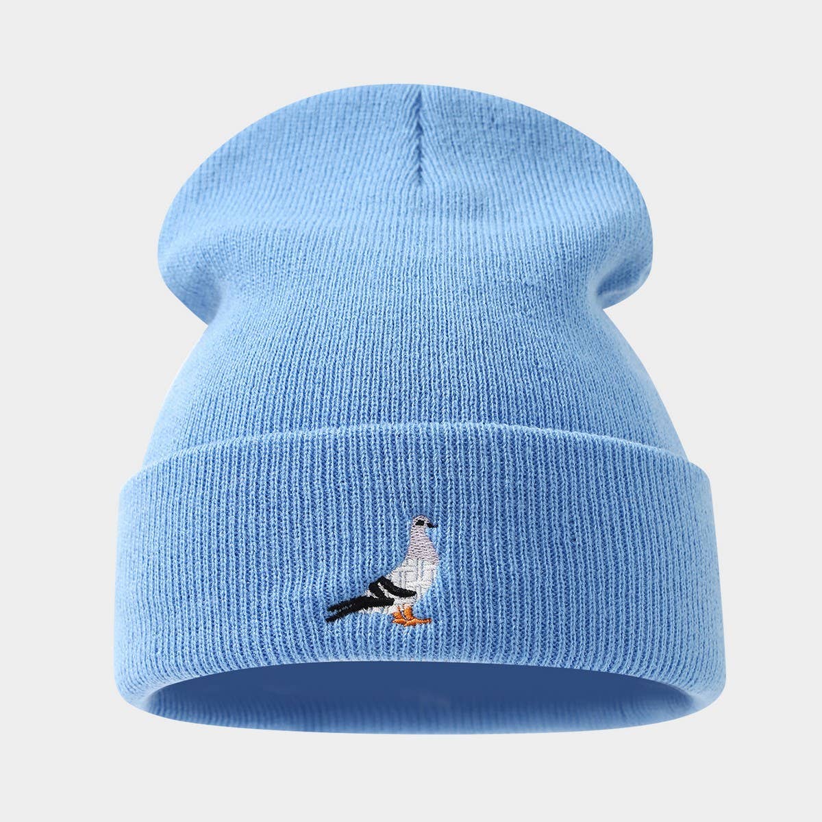 Dove Embroidered Acrylic Knit Beanie Unisex_Cwah04637