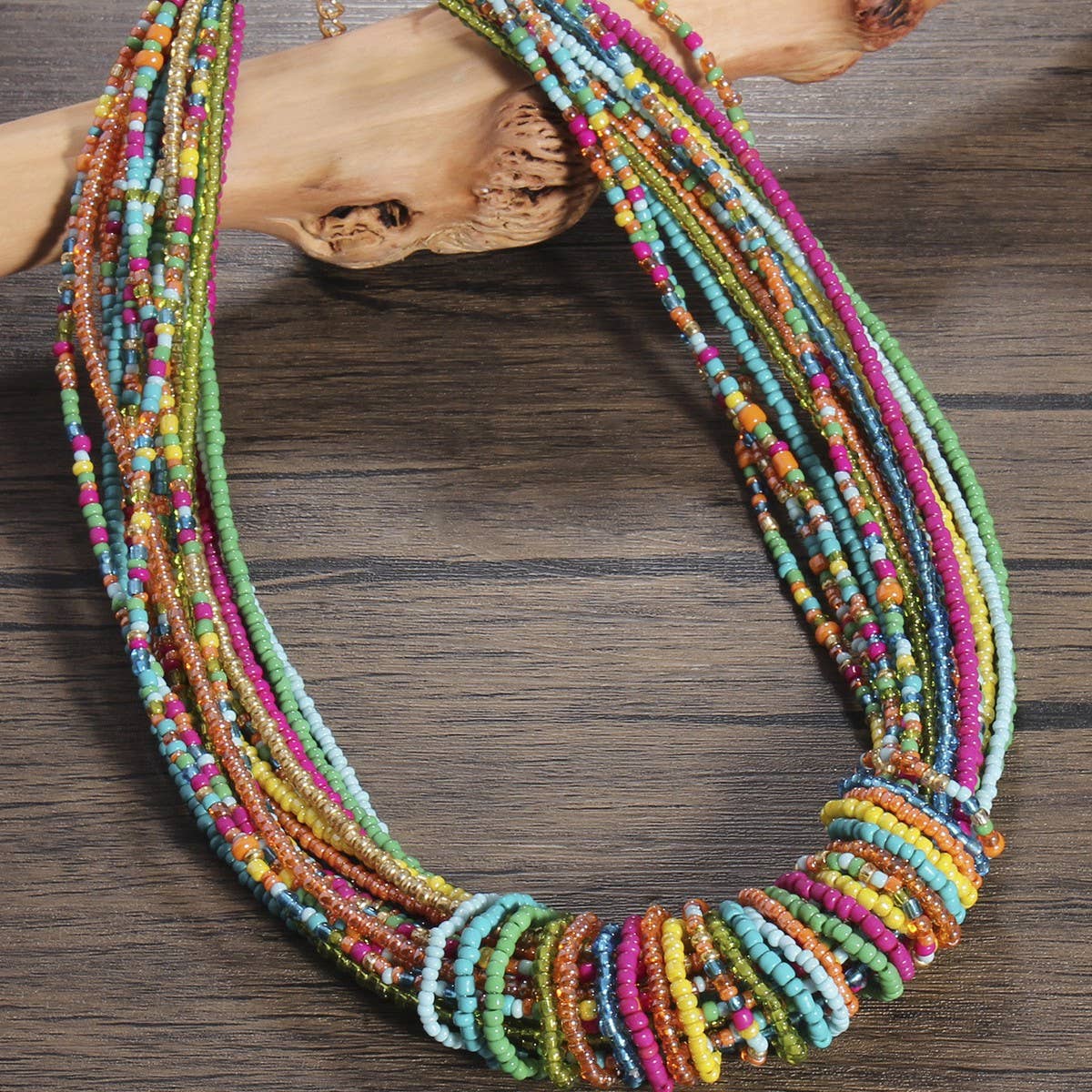 COLORFUL MULTI LAYERED HANDMADE BEADED NECKLACE_CWAJE1571