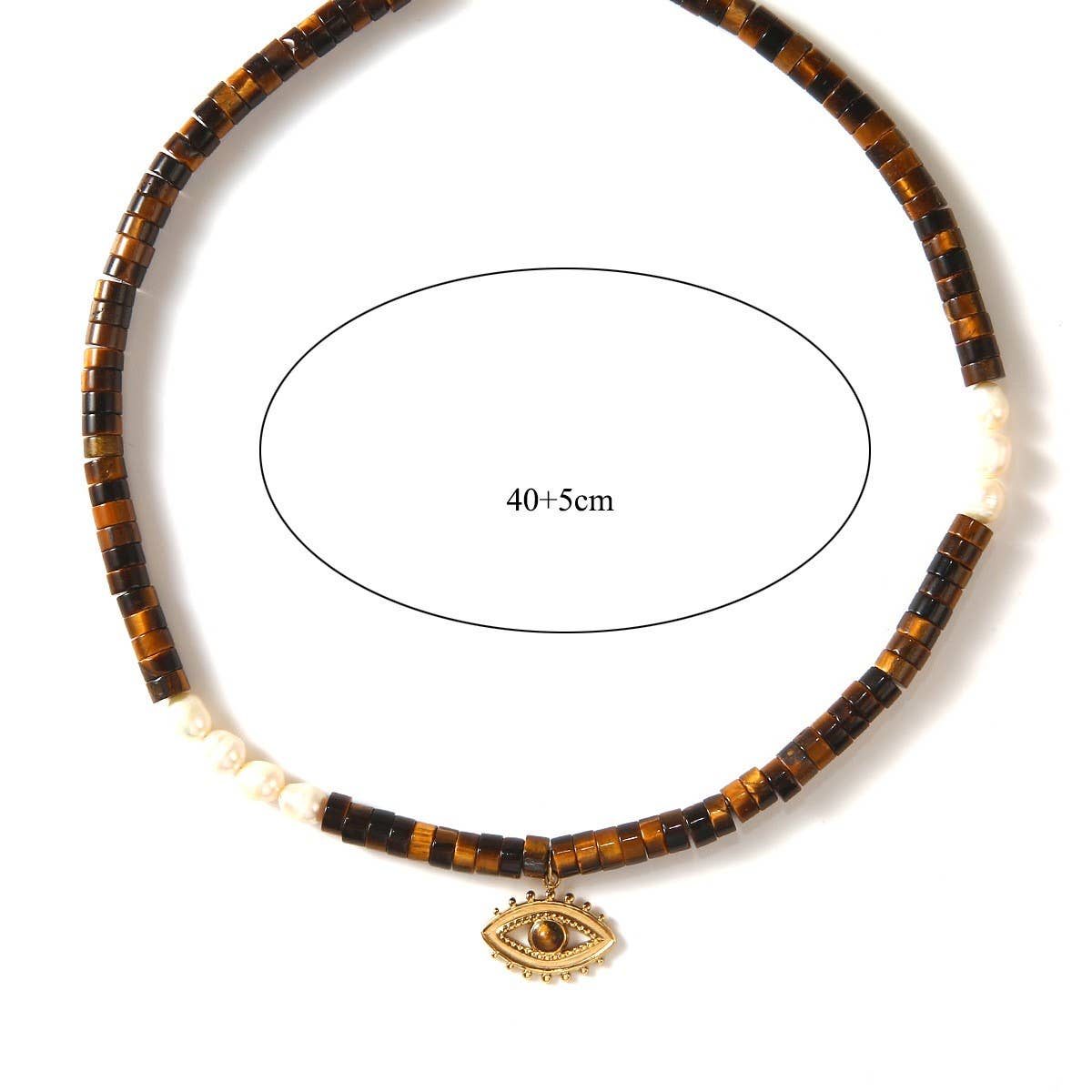 NEW 18K STEEL SUNFLOWER EVIL EYE NECKLACE_CWMM8866