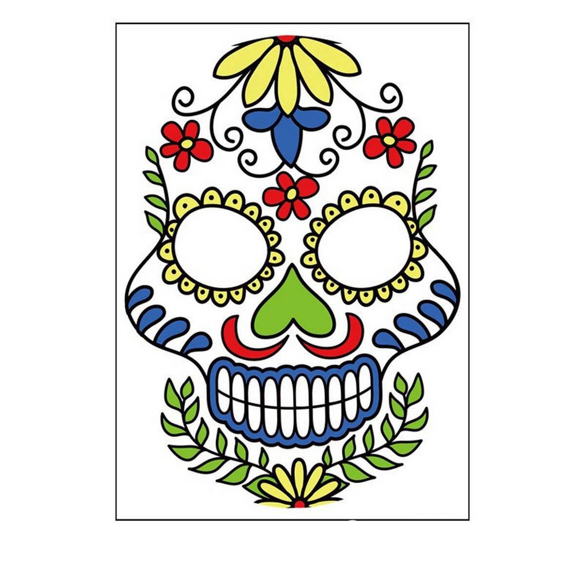 DAY OF THE DEAD FACE TATTOOS WATERPROOF MAKEUP_CWMM8386