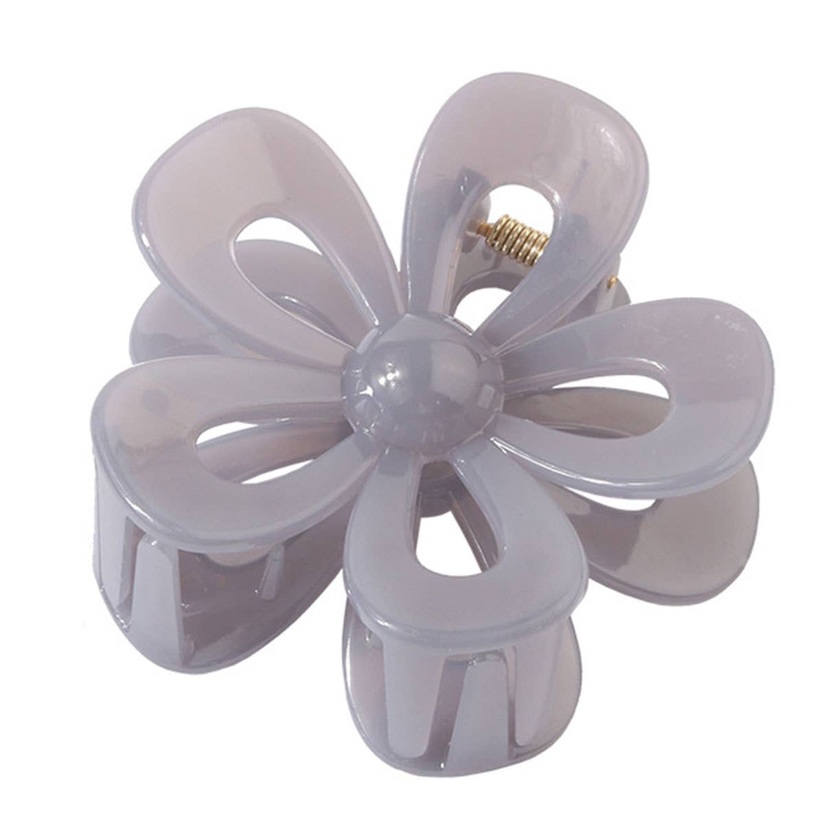 Matte Acrylic Flower Hair Claw Clip For Women_Cwaha07298