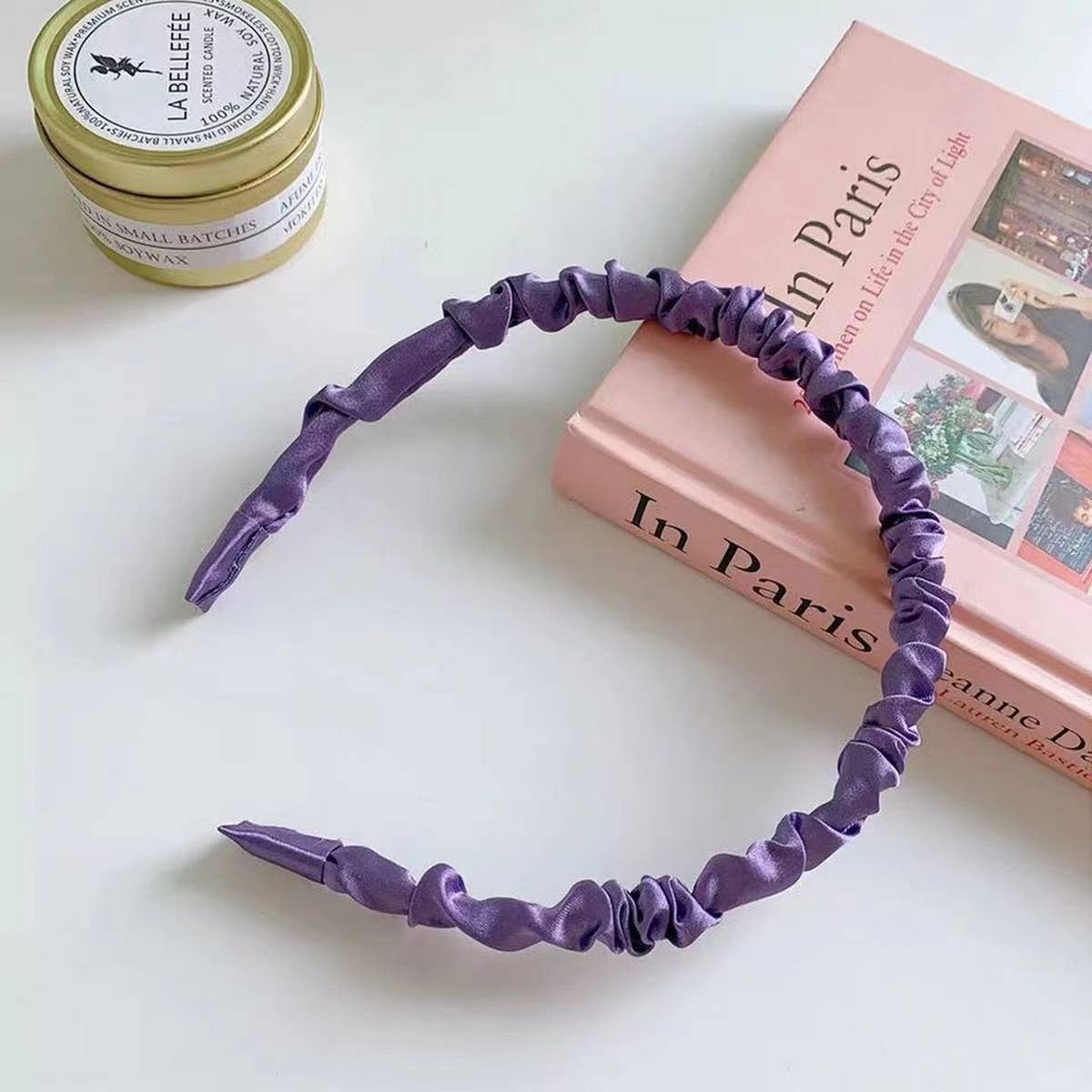 SIMPLE SOLID COLOR PLEATED HEADBAND_CWAHA1703