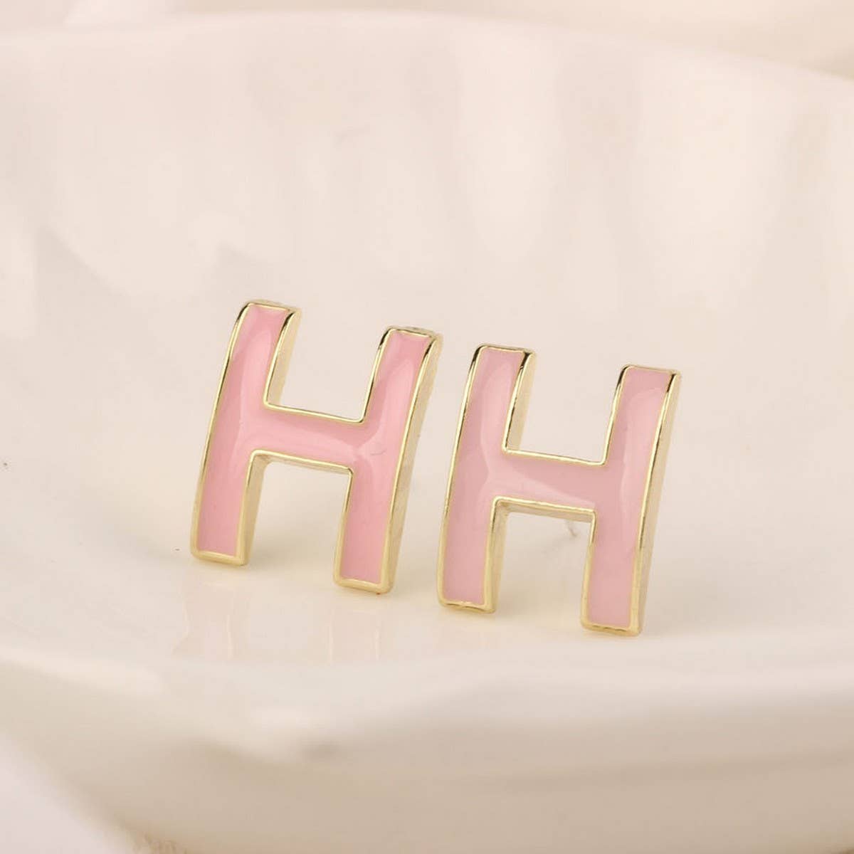 NEW SIMPLE HOLLOW GRID FOUR LEAF EARRINGS_CWAJE3985