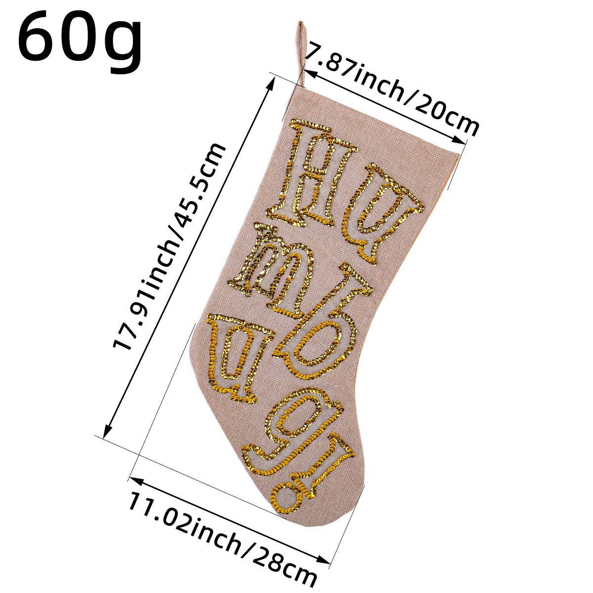 SEQUINED LETTER CHRISTMAS STOCKING CANDY BAG_CWMS1457