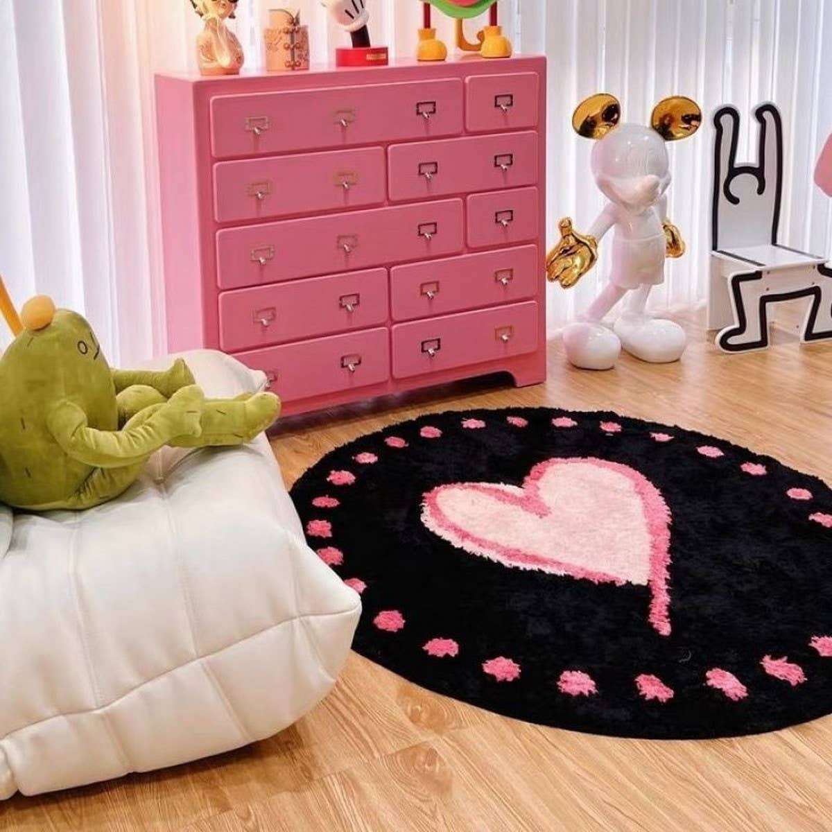 MACHINE WASHABLE HEART RUG SOFT ROOM FLOOR MAT_CWMM7400
