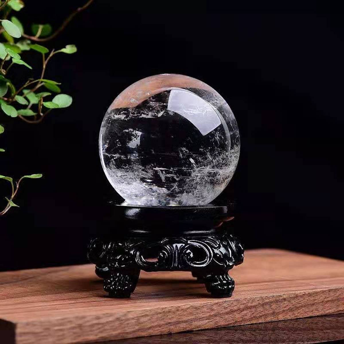 SEVEN STAR CLEAR QUARTZ SPHERE DECOR_CWMM8114