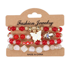 MULTI LAYER BUTTERFLY AND FLOWER BRACELET_CWAJE2230