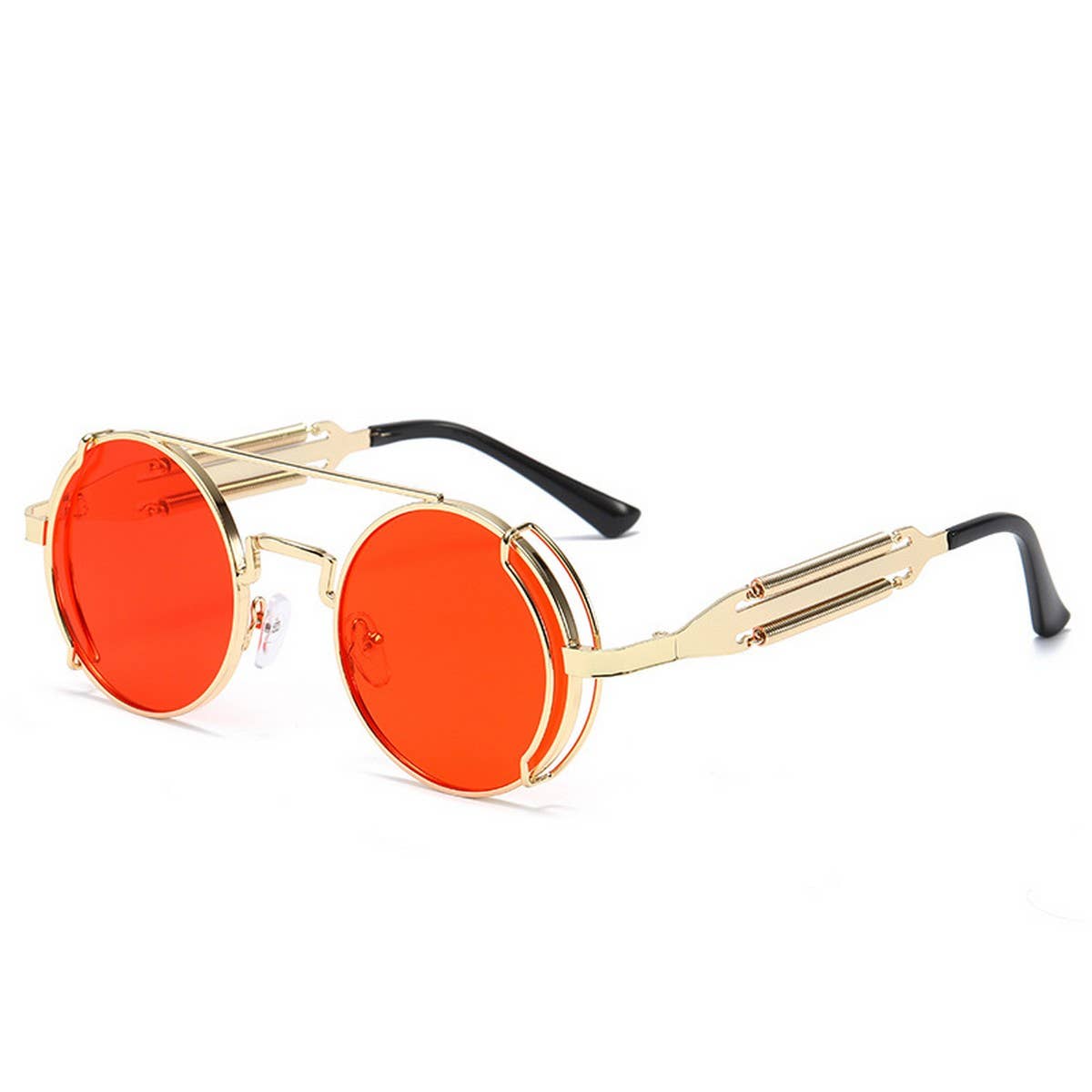 METAL ROUND FRAME STEAMPUNK METAL SUNGLASSES_CWASG0269