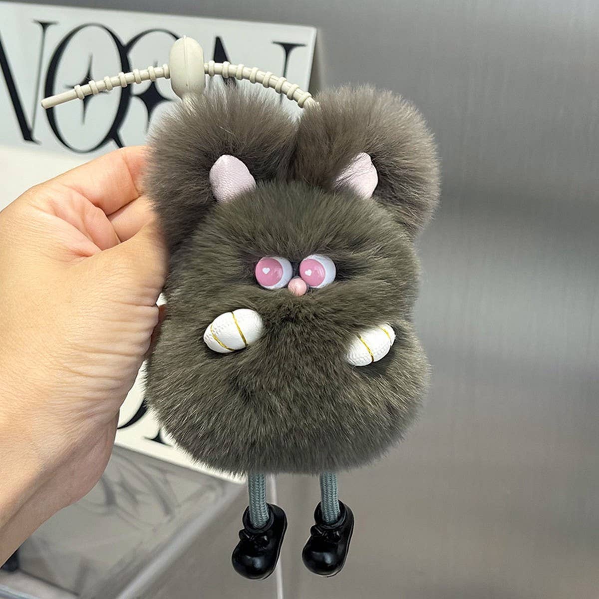 CUTE PLUSH BUNNY CAR KEYCHAIN BAG PENDANT_CWMM2534