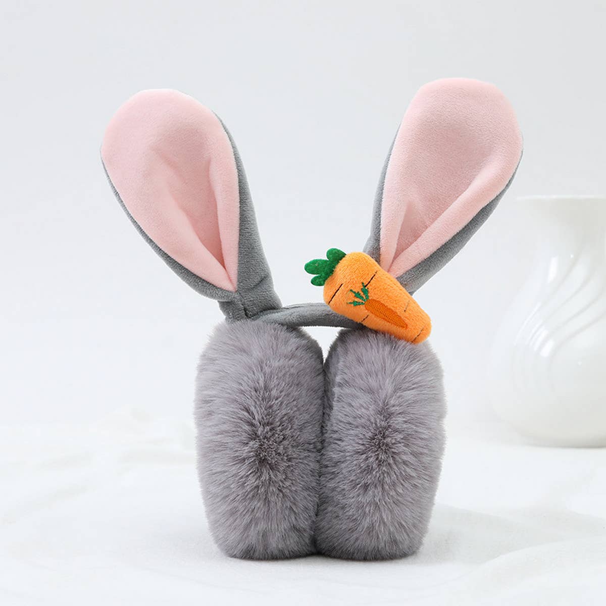 Women Cute Rabbit Ears Foldable Earmuffs_Cwmm1436