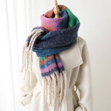 MODERN COMMUTER TRIANGLE FRINGE WINTER SCARF_CWASC2740