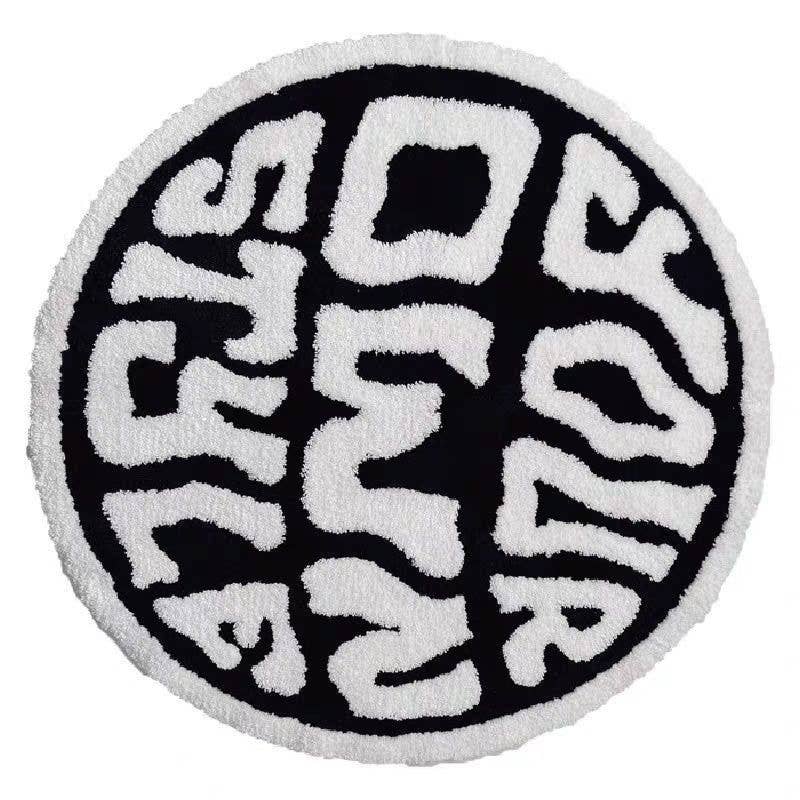 THICK ROUND WABI SABI RUG FOR BEDROOM CHAIR_CWMM7326