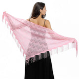 LACE WAVE TRIANGLE SCARF PARTY WRAP FOR WOMEN_CWASC1084