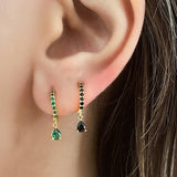 LIGHT LUXURY TEARDROP DIAMOND FRENCH EARRINGS_CWAJE1718