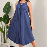 ELEGANT SLEEVELESS BEACH GETAWAY DRESS_CWDMD6045