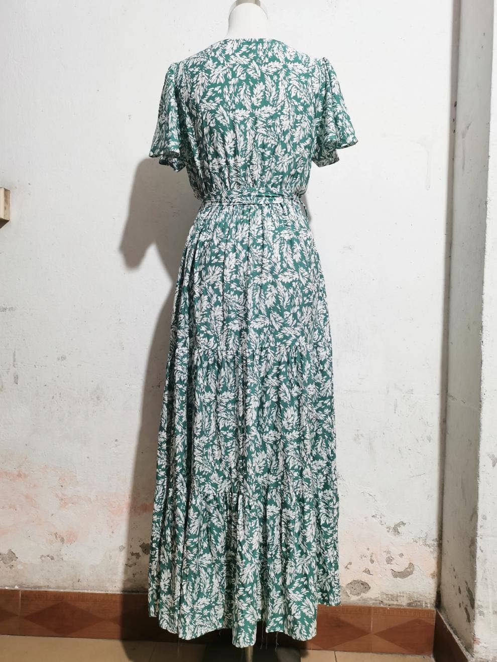 V-Neck Sleeveless Halter Print Boho Long Dress_Cwdmd4505