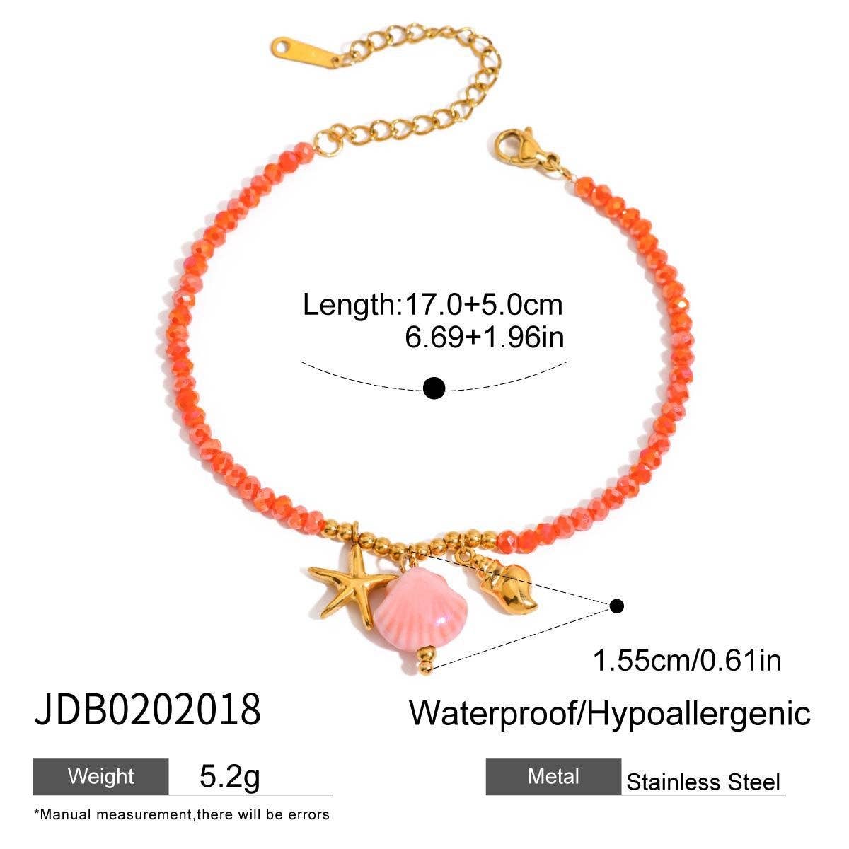 18K GOLD SHELL PEARL CHARM BRACELET_CWAJE4626