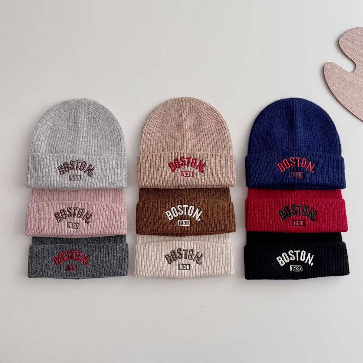 Winter Childrens Embroidered Letter Knitted Hat_Cwah2931