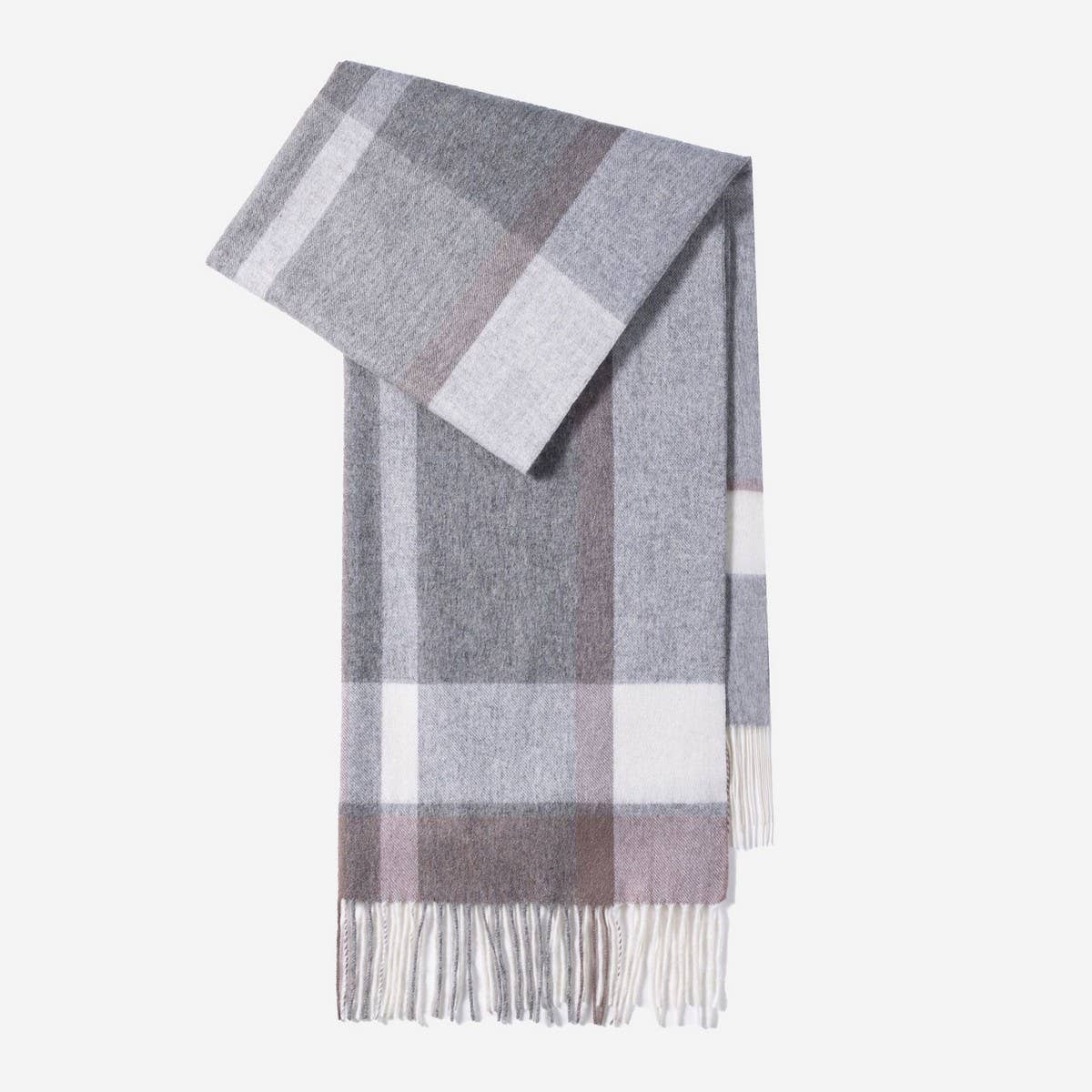 100% WOOL PLAID SCARF LONG WARM WINTER WRAP_CWASC1095