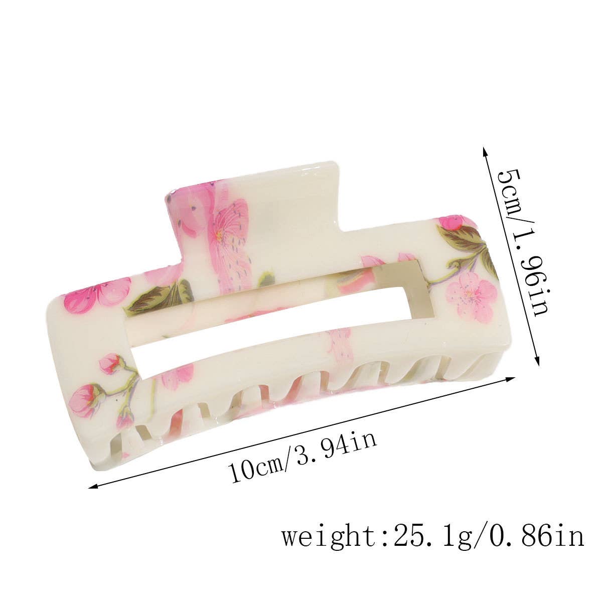 INK FLOWER CUTOUT HAIR CLAW ELEGANT DAILY STYLE_CWAHA2293