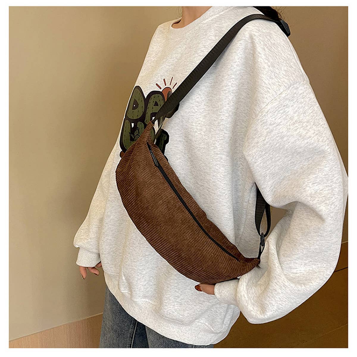 Simple Casual Shoulder Bag Waist Bag_Cwab2087