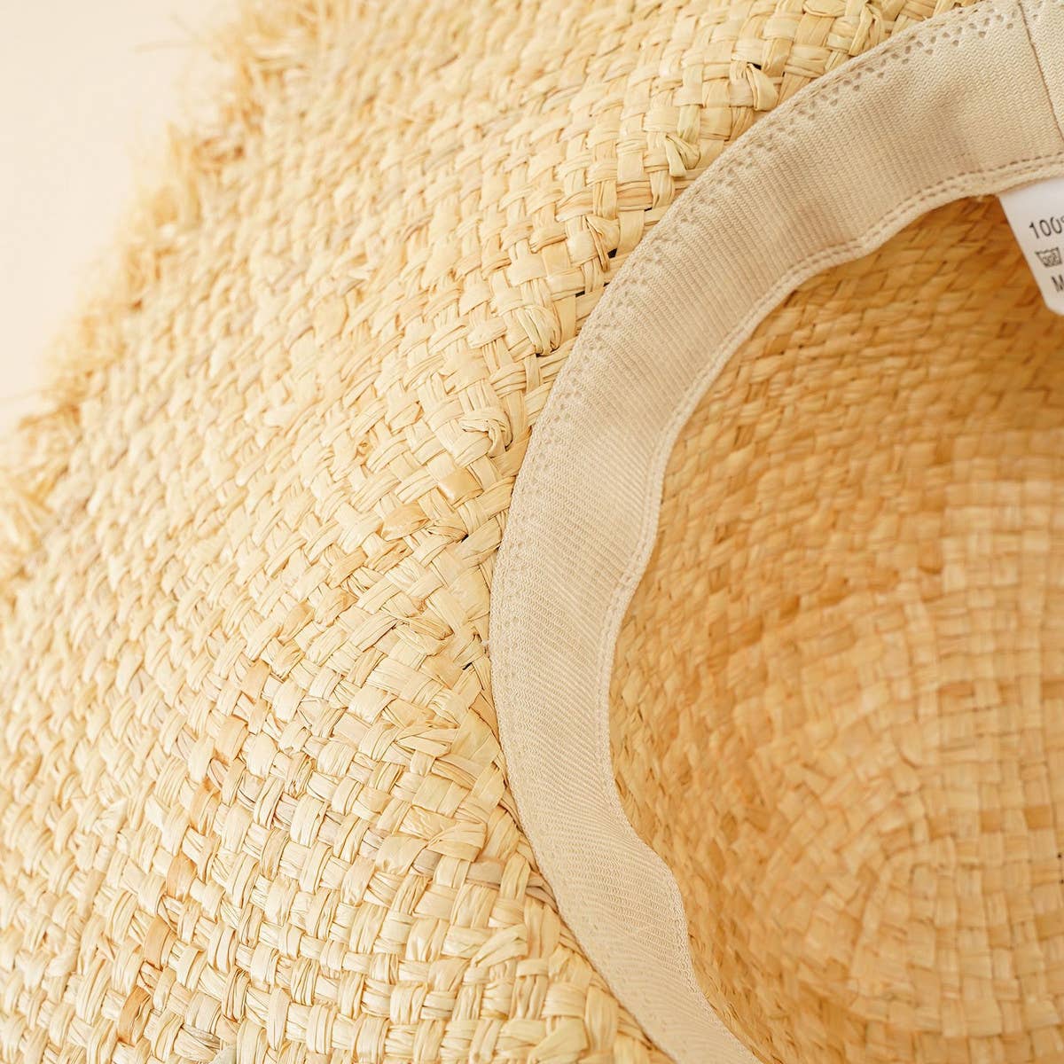 BOW LACE HOLLOW STRAW HAT_CWAH1430