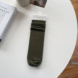 Women'S Solid Color Cashmere Lace Mid-Calf Socks_Cwms1120